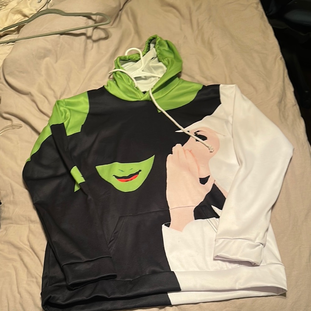 Wicked Green and White Graphic Hoodie